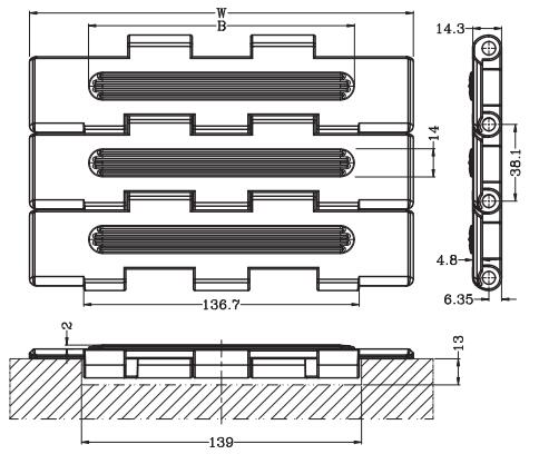 Ast821 Plastic Flat Top Belt